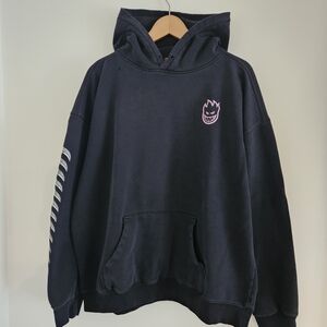 Spirfire Wheels Hoodie Extra Large Black Skateboard Skater 87 Swirl